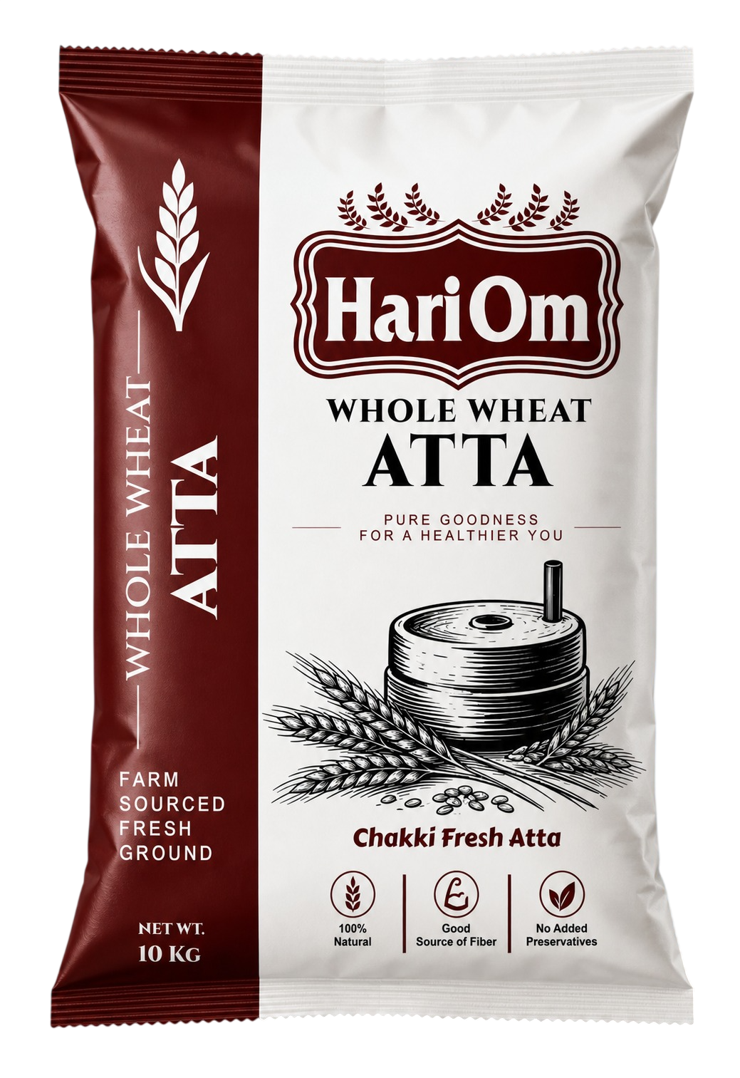 HariOm Chakki Fresh Atta 10kg